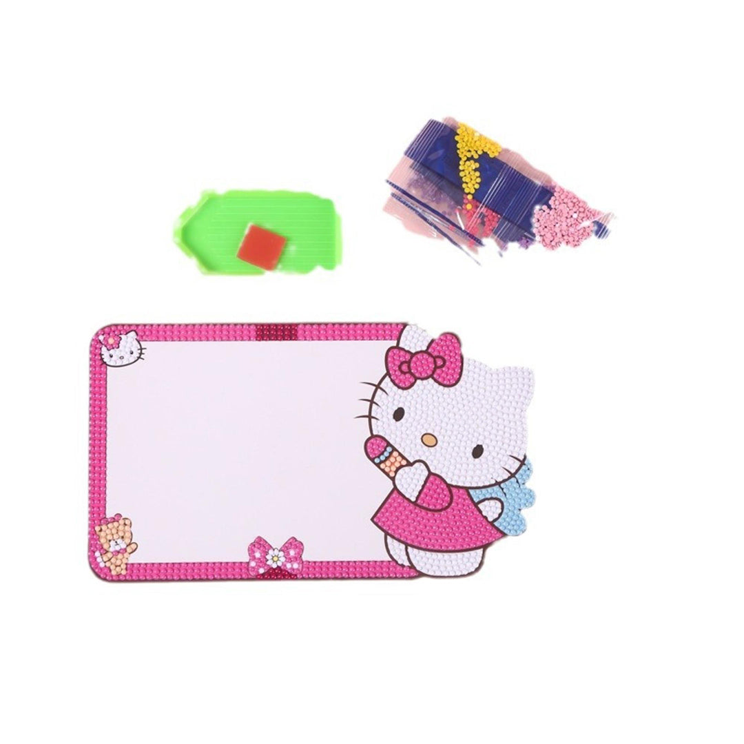 2 Pc Random Cartoon Magnetic Diamond Stone Painting Erasable Graffiti Drawing Board Childrens Early Education Writing Graffiti Board Students Message Writing Board Fridge Magnet Notice Board Image 4