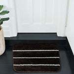 Microfiber Anti-Slip Doormat for Home & Bathroom Entrance Brown Rectangular Mat (40x60 cm) 2 Pcs Image 2
