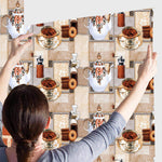 Wallpaper Self Adhesive Water Proof Wallpaper For Kitchen Room wall restaurants 42X152 Cm Pack Of 2 Roll Image 3
