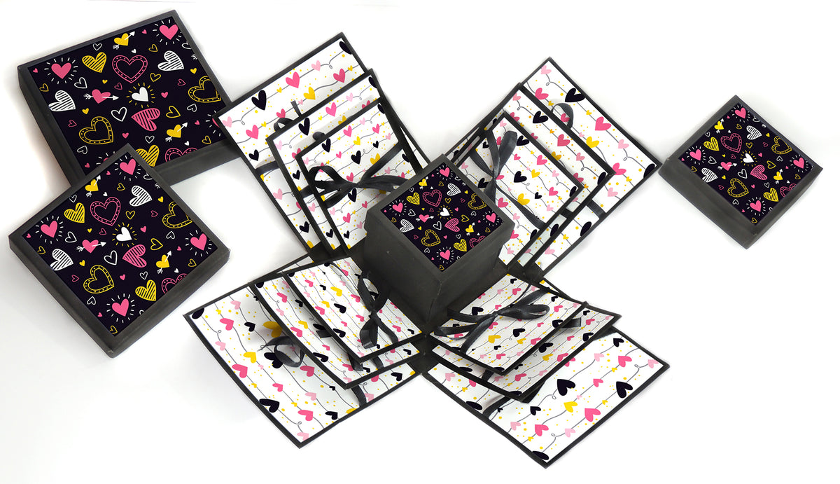 3 Layered Romantic Explosion Box Pink Love Image 1