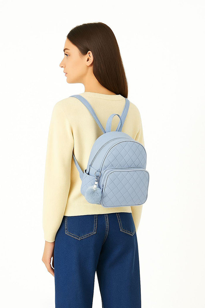 Handbag For Women And Girls Stylish Grey PU Leather Bag Image 2