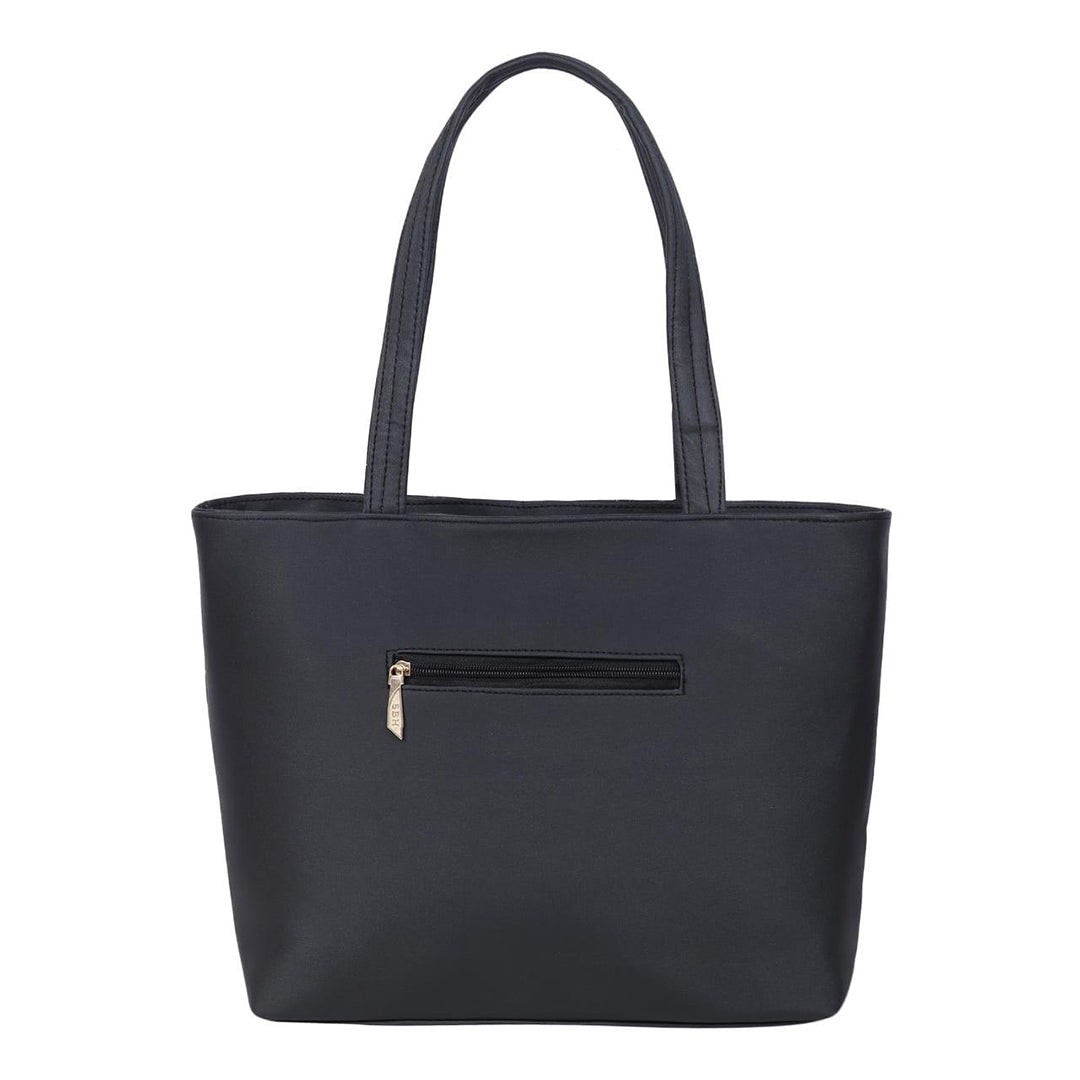Handbag For Women And Girls Stylish Black PU Leather Bag Image 2